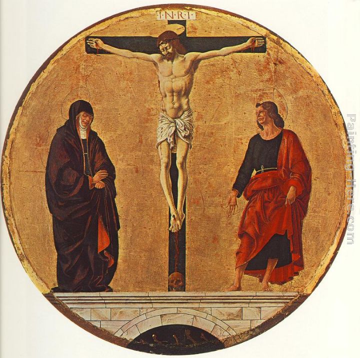 The Crucifixion (Griffoni Polyptych) painting - Francesco del Cossa The Crucifixion (Griffoni Polyptych) art painting